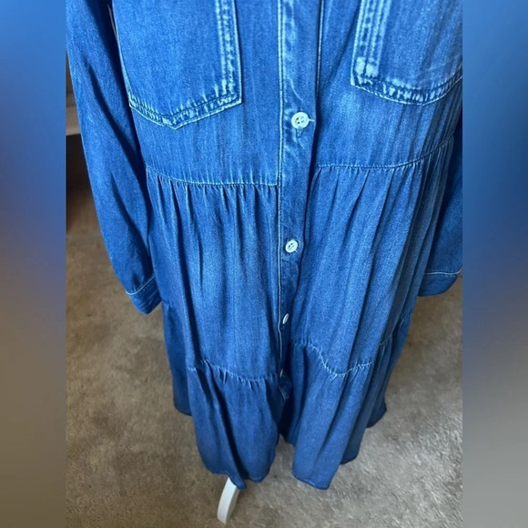 Velvet Heart Blue Denim Midi Dress - Picture 9 of 11